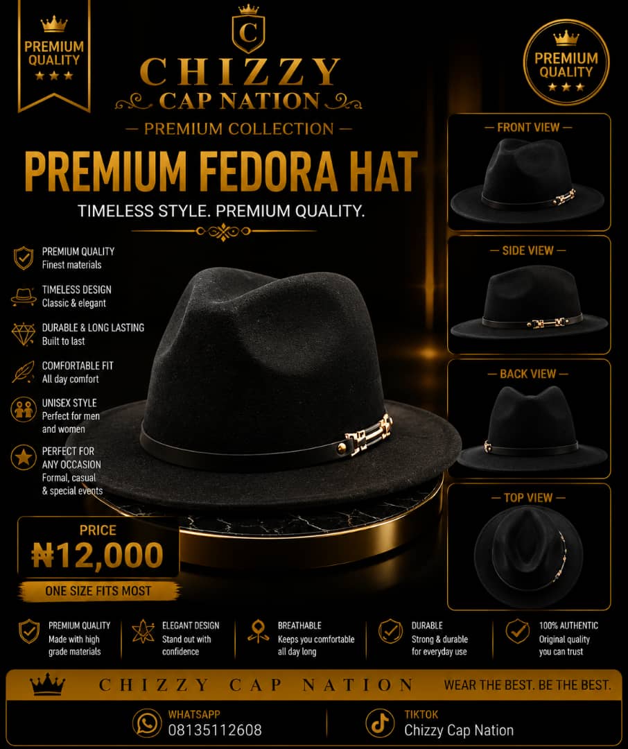 CHIZZY CAP NATION Premium Fedora Hats Collections