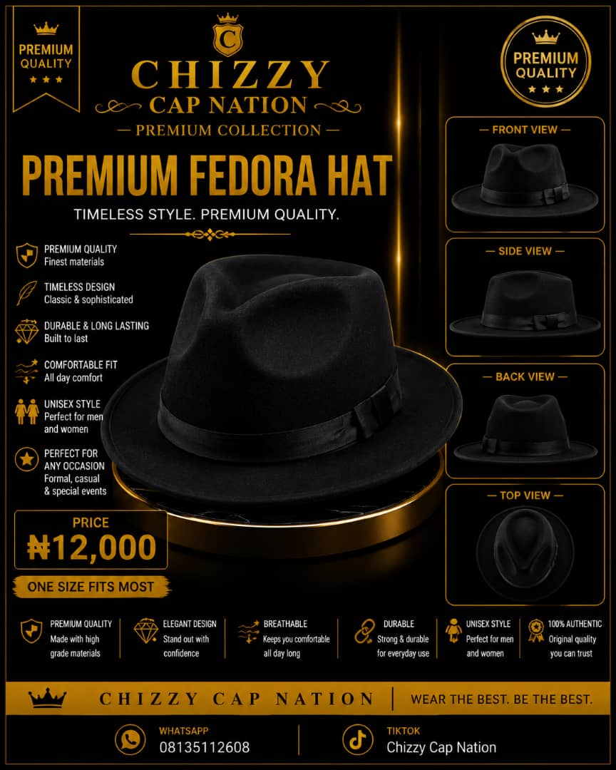 CHIZZY CAP NATION Premium Fedora Hats Collections
