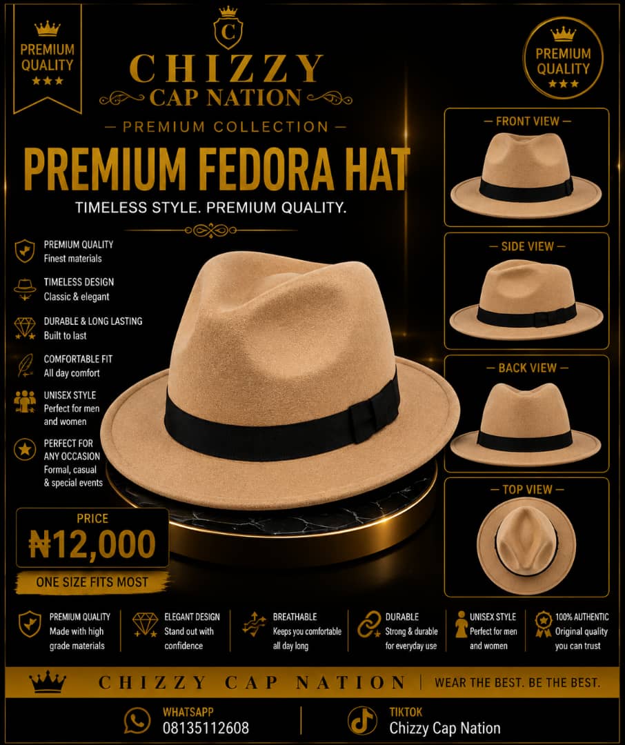 CHIZZY CAP NATION Premium Fedora Hats Collections