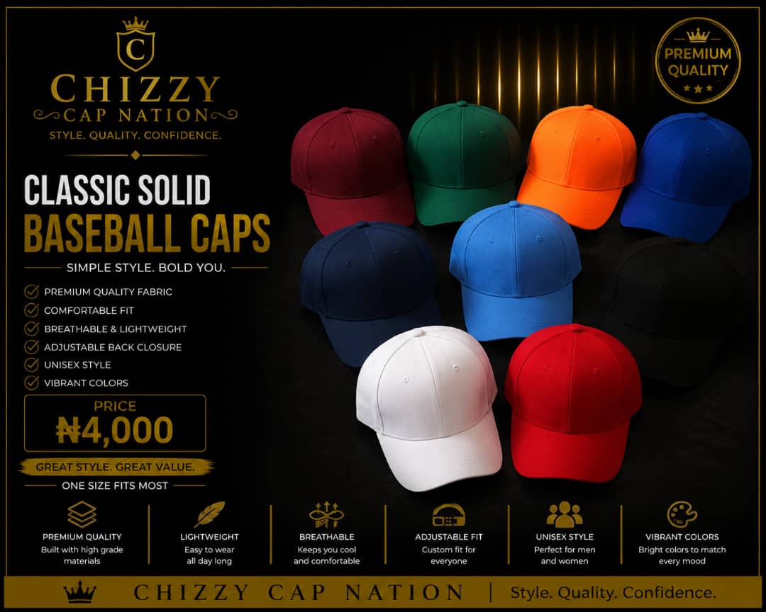 CHIZZY CAP NATION Premium Plain Baseball Cap