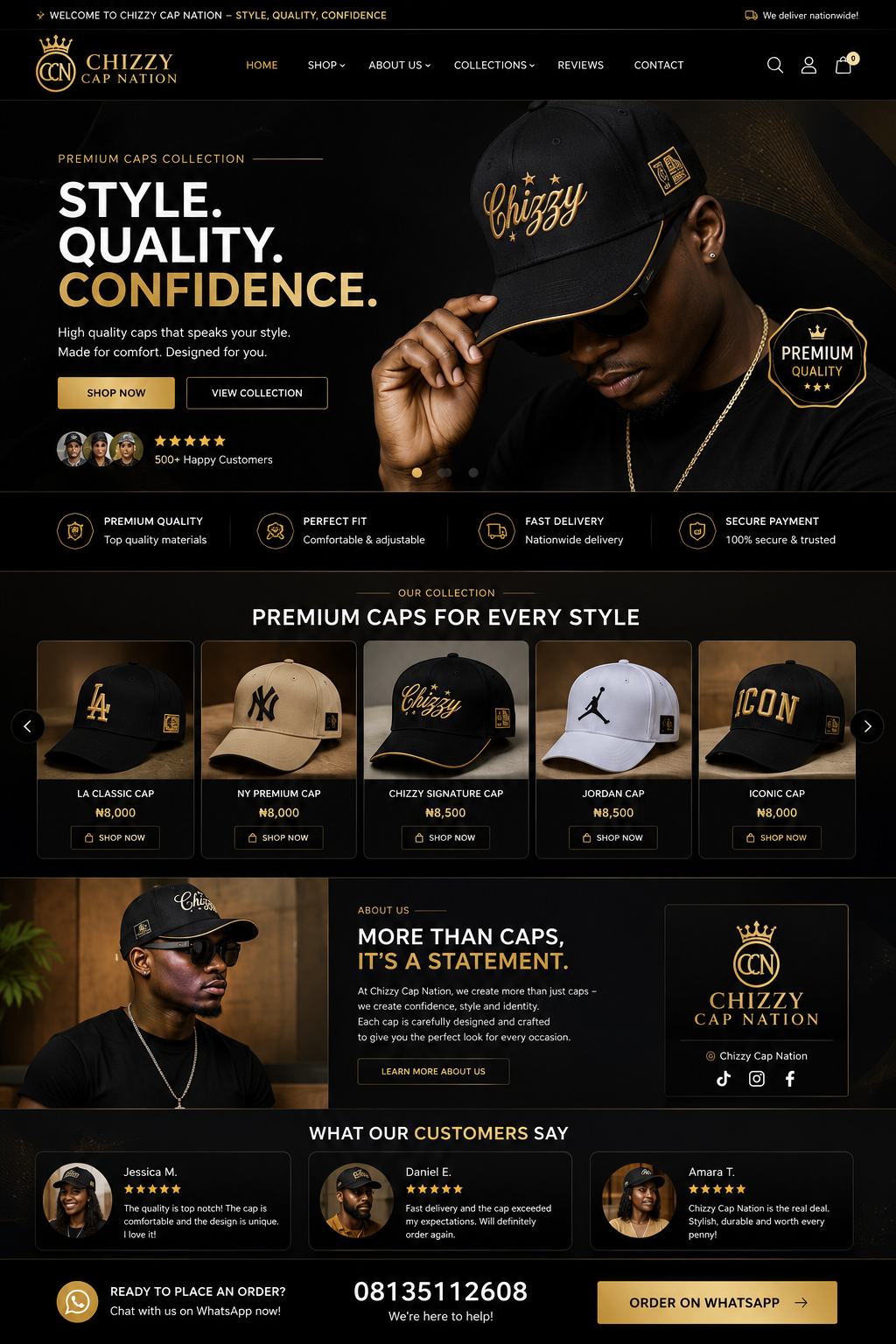 CHIZZY CAP NATION Premium Baseball Cap